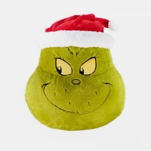 Dr. Seuss Grinch Holiday Pillow with Red and Green